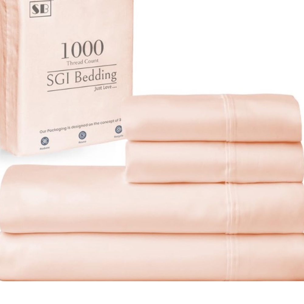 1,000 Thread Count LUX Egyptian Cotton Twin Sheet Set for a Calming Bedroom